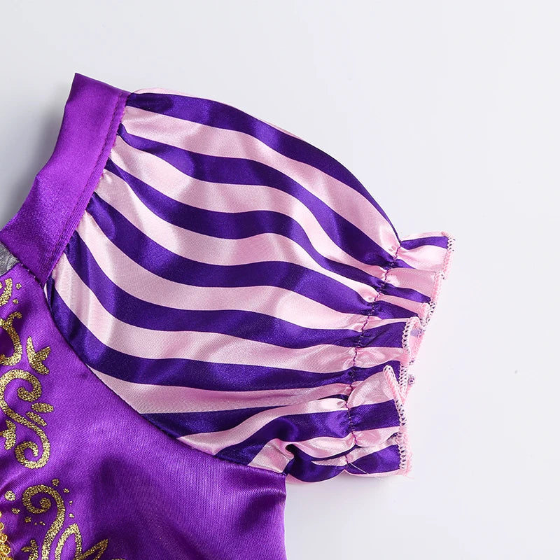 Girls Rapunzel Costume Children Cosplay Tangled Princess Dress Kids Halloween Carnival Birthday Pageant Party Clothes