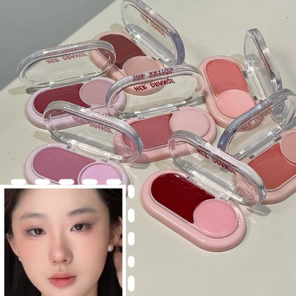 Herorange Two Tone Cream Blush Smooth Texture Natural Blend Waterproof Long Lasting Daily Date Makeup