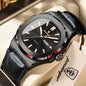 POEDAGAR Fashion Wristwatch For Boyfriend Luminous Waterproof Week Calendar Business Couple Watches Leather Luxury Men's Watches