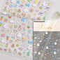 Pink Translucent Peach Jelly Texture 5D Soft Embossed Reliefs Self Adhesive Nail Art Stickers Cute Fruits 3D Manicure Decals