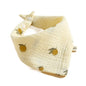 U-shaped Baby Cotton Bibs Waterproof Floral Baby Drooling Bibs Feeding Lace Saliva Towel Cloths Neck Wear Accessories