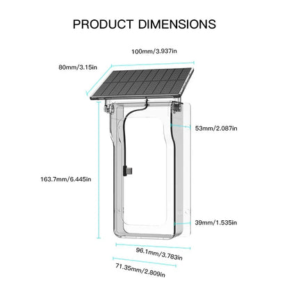 IP65 Waterproof Outdoor Wireless Doorbell with Solar Rain Cover Camera Tuya Eye Digital Door Peepholes Smart Home Video Intercom