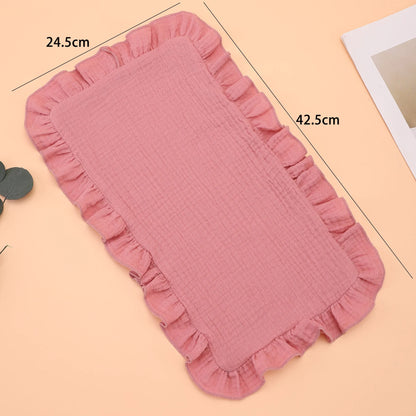 Soft Muslin Cotton Gauze Shoulder Rag Baby Burping Pad Ruffle Newborn Baby Burp Cloths