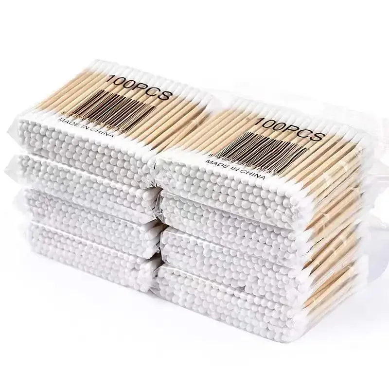 Wholesale 100/300/500/1000 pcs Double-Ended Cotton Swabs, Clean and Hygienic Baby Cotton Swabs, Ear Cleaning Sticks, Health Clea