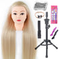 Long Hair Styling head For Hairstyle ProfessionaTraining Head Kit Mannequin Head Styling ToPractice Hot Curl lron Straighten