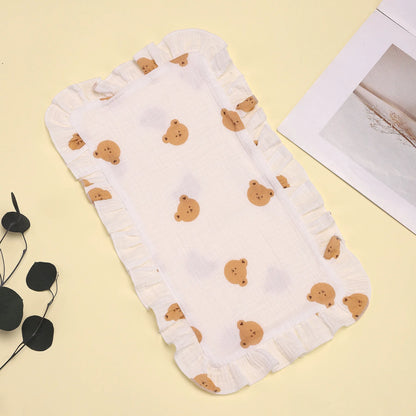 Soft Muslin Cotton Gauze Shoulder Rag Baby Burping Pad Ruffle Newborn Baby Burp Cloths