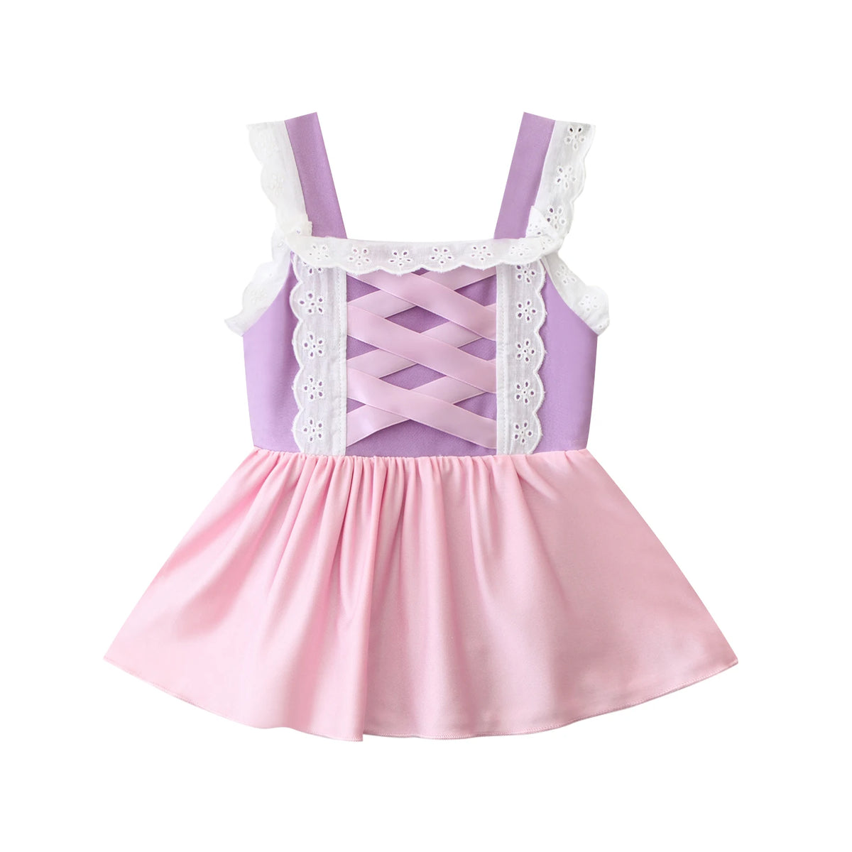 Fairy Tale Princess Swimsuit for Girls Elsa Anna Snow White Swimwear Belle Child Kids Toddler 2-8Y Bathing Suit with Skirt