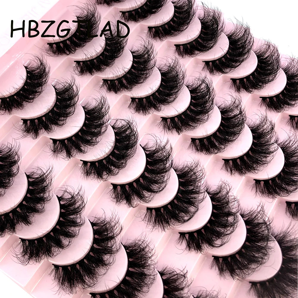 16 Pairs 3D Mink Lashes Natural False Eyelashes Dramatic Volume Fake Lashes Makeup Eyelash Extension Silk Eyelashes
