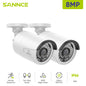 SANNCE 2PCS Ultra HD 5MP POE Camera Outdoor Indoor Weatherproof Security Network Bullet EXIR Night Vision Email Alert Camera Kit