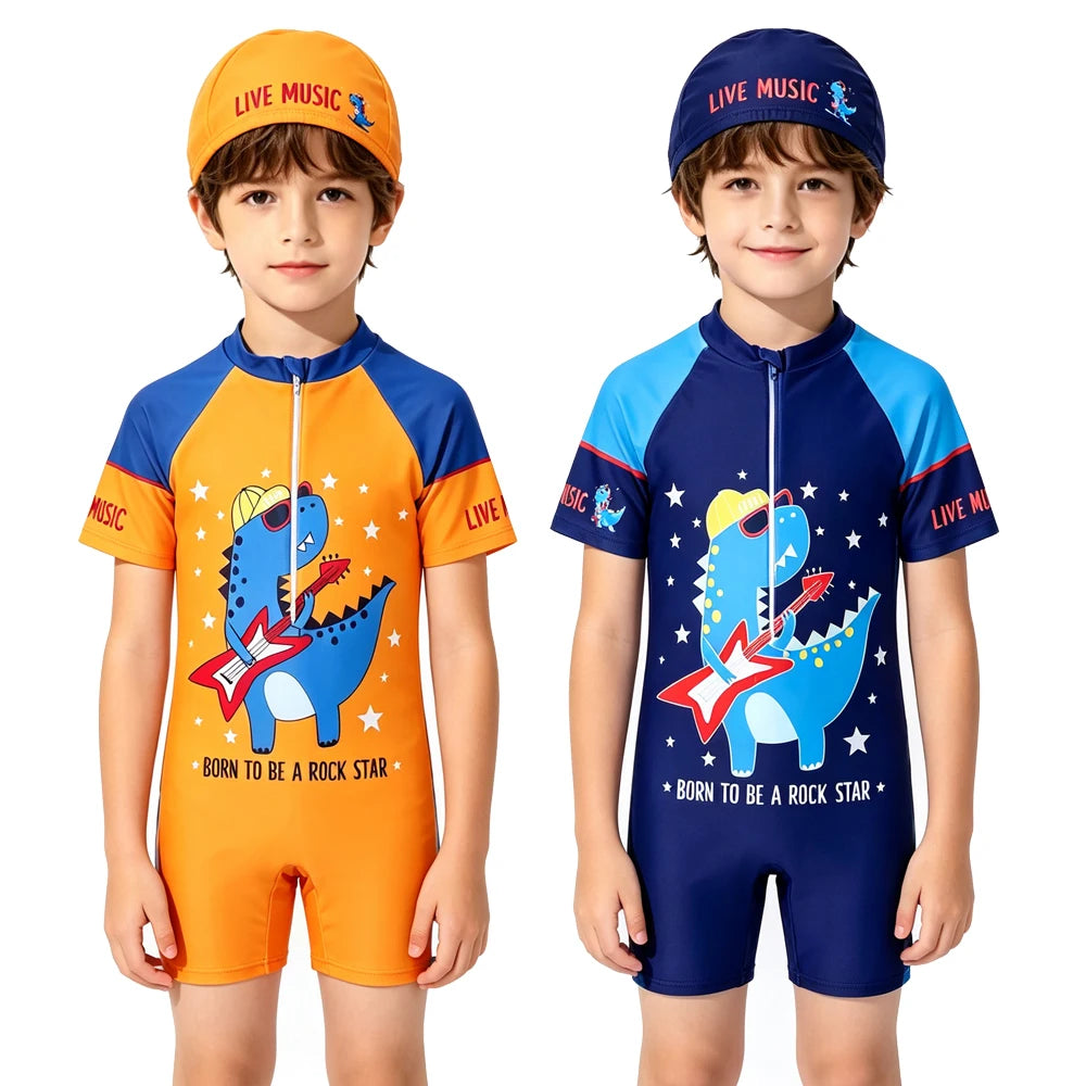 Baby Girls Rash Guard Swimsuits Bow Print Zip Up Short Sleeve Stand Collar Baby Girls Swimwears Bathing Suit 2 3 4 5 6 8 10Years