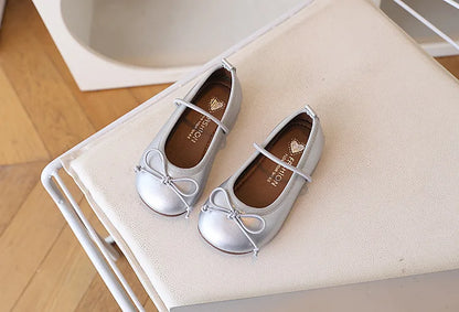 Children Flats Girls Shoes Spring Autumn Children Oxfords For Girl School Toddler Soft PU Leather Shoes Silver, Gold, Black