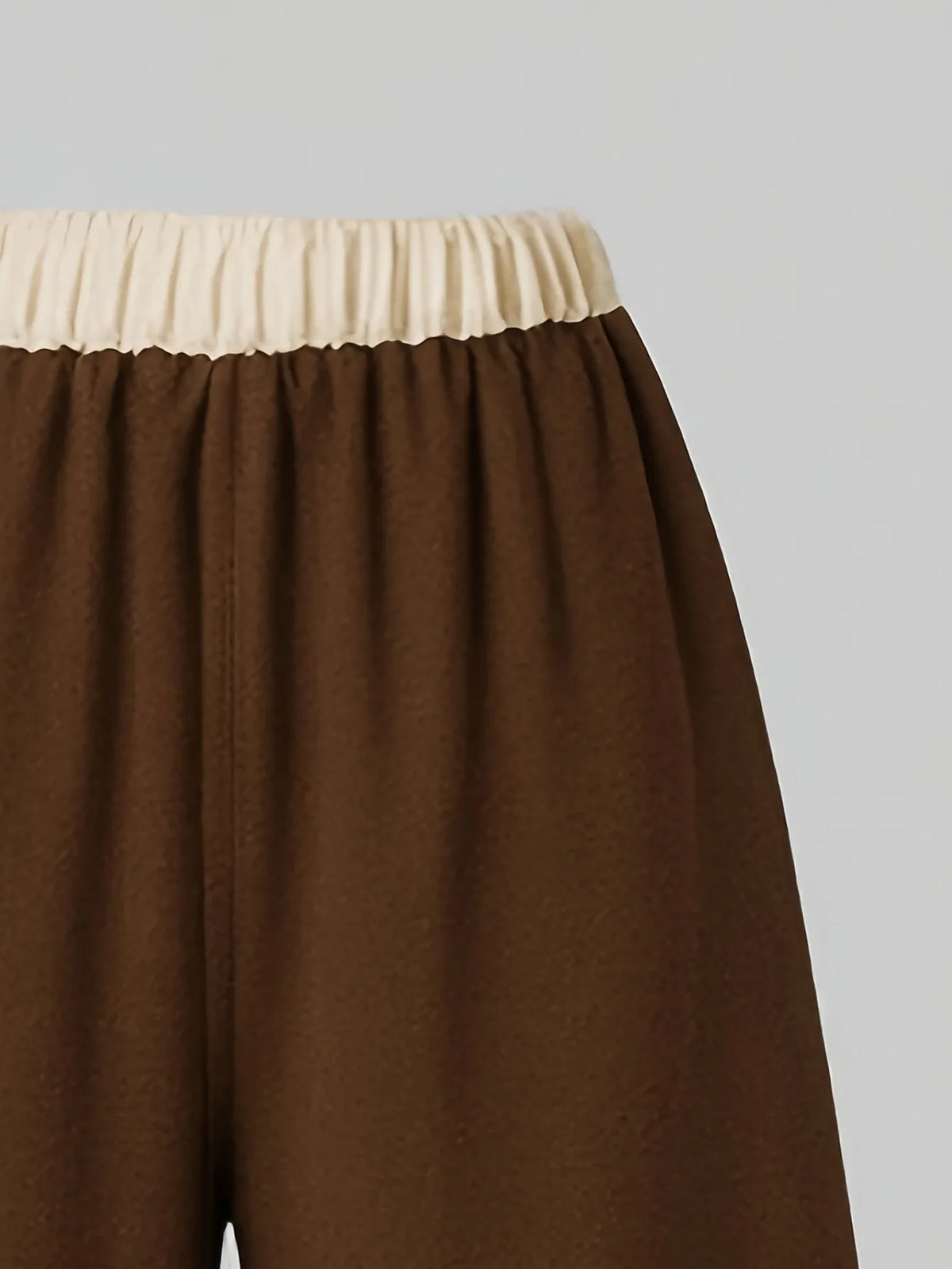 Trendy Girls 2Pcs Brown Coquette Outfit, Bow Print Short Sleeve Crop Top & Elastic Waist Wide Leg Pants