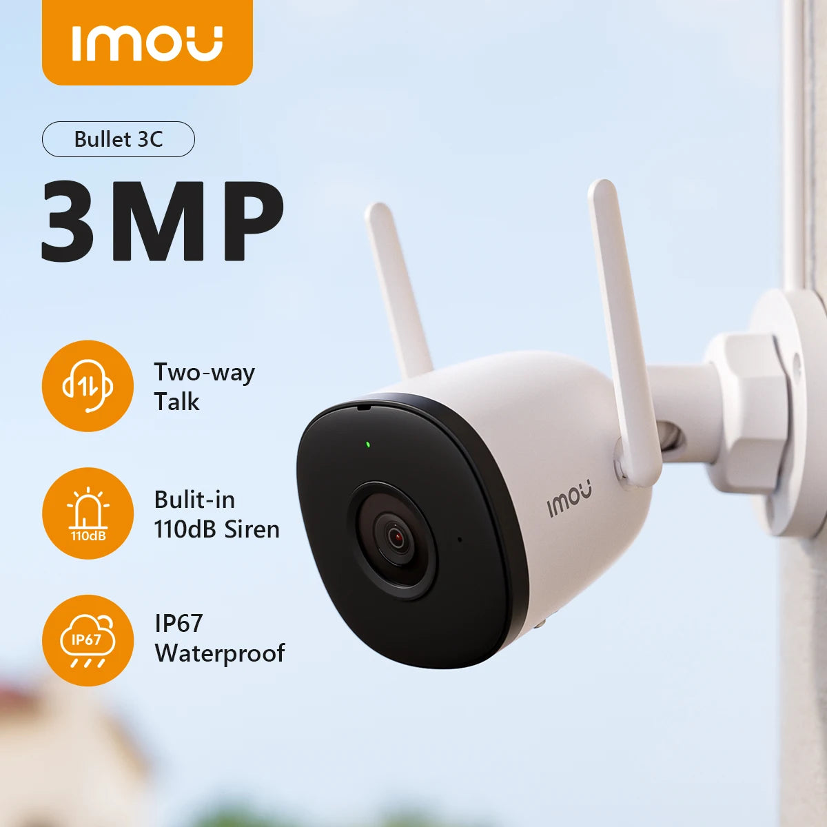 IMOU Clearance Outdoor Surveillance Camera WiFi IP Camera AI Personal Detection Smart Tracking Compatible with Alexa Waterproof