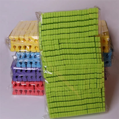 50/100/500pcs Pink Sponge Finger Toe Separators Nail Polish Feet Care Toe Separators Manicure Pedicure Nail Art Tool Wholesale