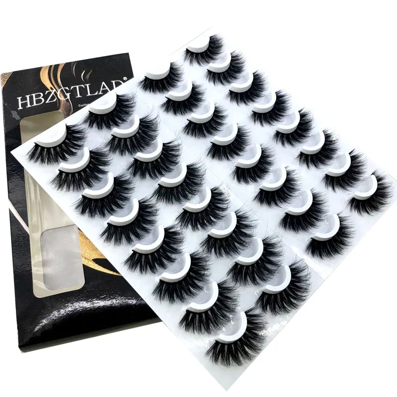 16 Pairs 3D Mink Lashes Natural False Eyelashes Dramatic Volume Fake Lashes Makeup Eyelash Extension Silk Eyelashes