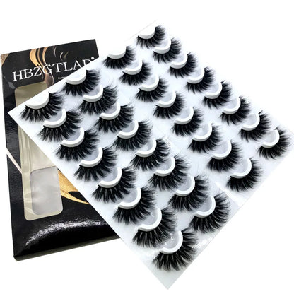 16 Pairs 3D Mink Lashes Natural False Eyelashes Dramatic Volume Fake Lashes Makeup Eyelash Extension Silk Eyelashes