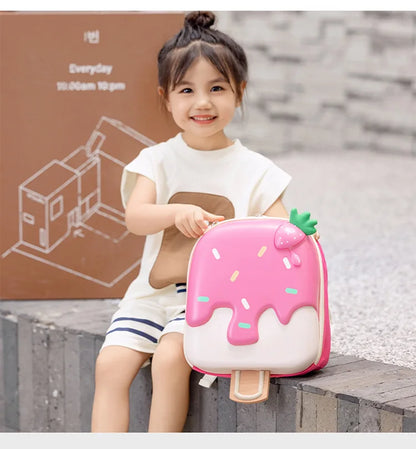 Ice Cream Children's Backpack Fashion Princess Schoolbag Kindergarten Baby Shoulders Bag 3D Cute Bookbag Kids Birthday Gifts