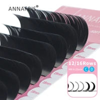GLAMLASH L+/LC/LD/LU(M)/N Curl 7~15mm MIX 16rows/Case Mink Eyelash Extension Individual Lashes Soft False Eyelashes