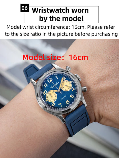 ADDIESDIVE New 2025 Chronograph 38mm Men's Watches VK64 Quartz Wristwatch Luminous Bubble Mirror 10Bar Waterproof Steel Watch
