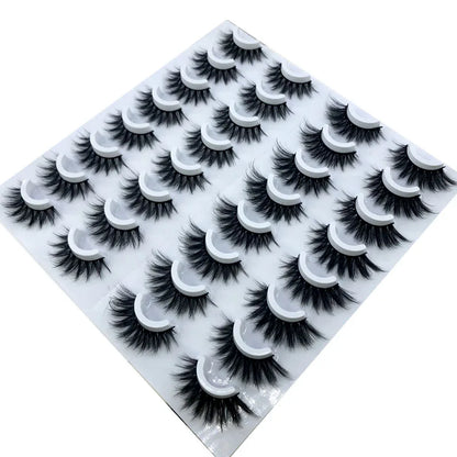 16 Pairs 3D Mink Lashes Natural False Eyelashes Dramatic Volume Fake Lashes Makeup Eyelash Extension Silk Eyelashes