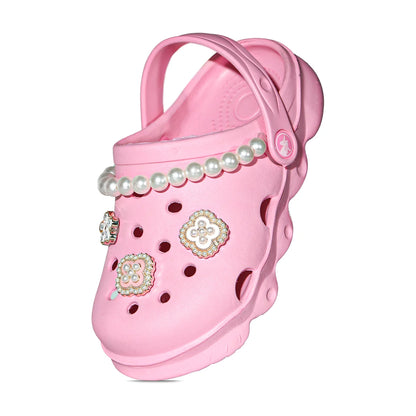 Kids' Glitter Clog, Lightweight EVA Garden Shoes, Waterproof Non-Slip Sandals, Comfortable Slip-On Shoes for Indoor Outdoor 1214