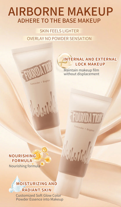 Full Coverage Foundation, Matte Finish Oil-control Liquid Foundation, Covering Blemishes And Dark Spot, Concealer Cream