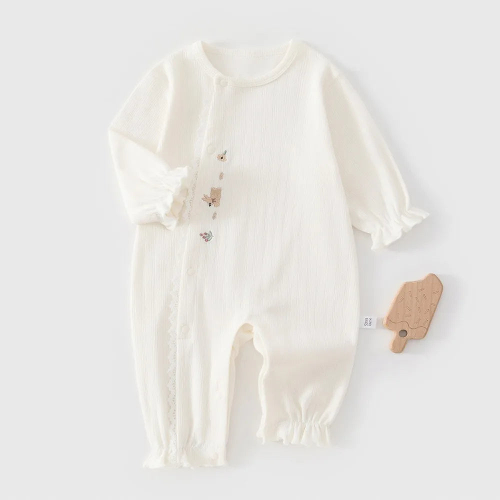 Baby Spring Pullover Jumpsuit Pure Cotton Long Sleeved Hoodie Baby Clothes for Boys and Girls Autumn Clothes for Outdoor Clothes