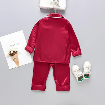 New Spring Autumn Baby Boys Clothes Set Children Pajamas Long Sleeved Shirt Pants 2Pcs/Sets Kids Girls Sleepwear Infant Costume