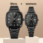 Couple Watches for Men and Women; Quartz Watches with Stainless Steel Bands and Calendar; Christmas Gift.