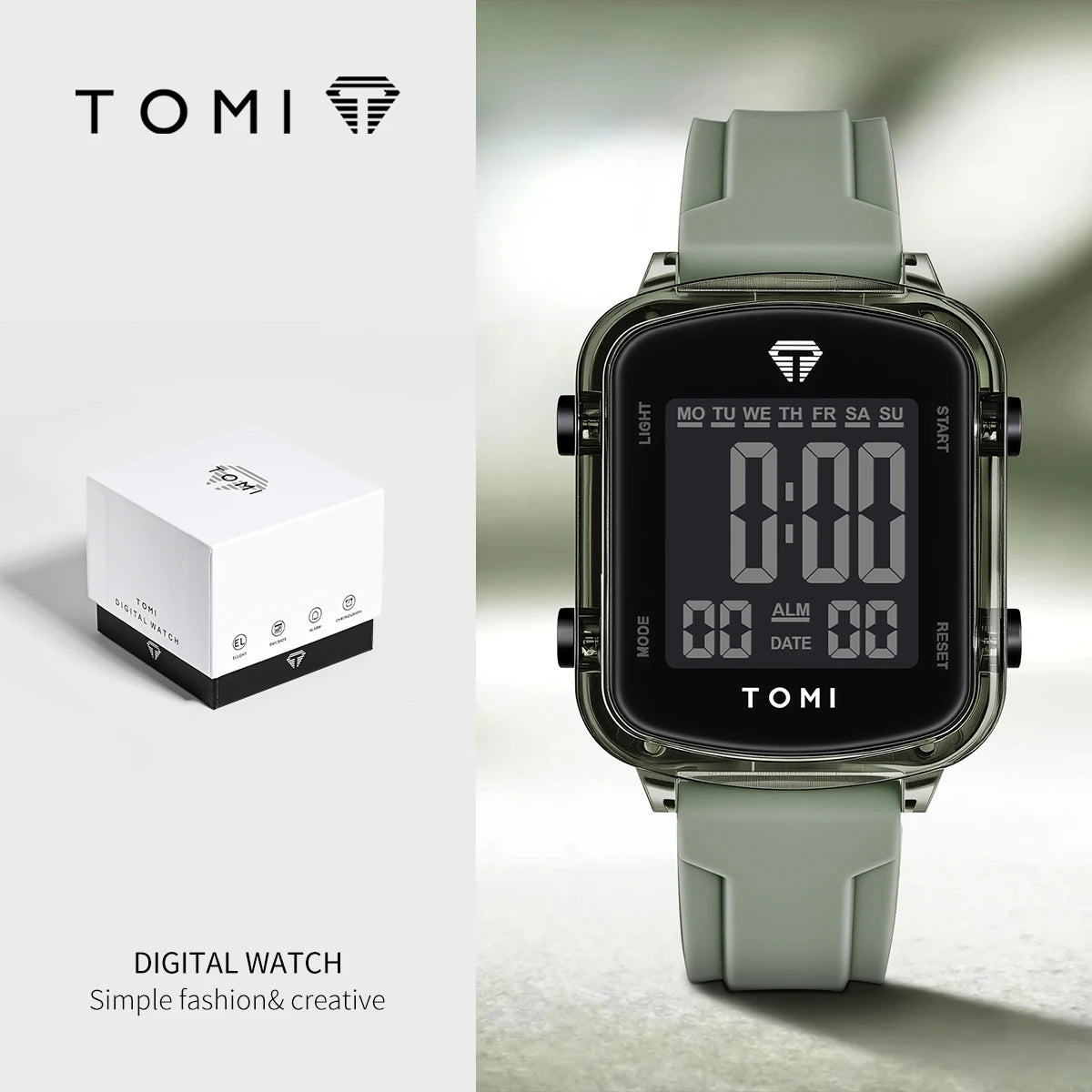 TOMIFashionable new electronic watches; Trendy couple watches; Same style for men and women; Wrist watches in gift boxes.