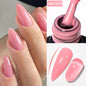 2 In 1 Nude Pink Rubber Base Gel Nail Polish Semi Permanent Self Leveling UV Construction Gel Varnish Soak off DIY Nail Supplies
