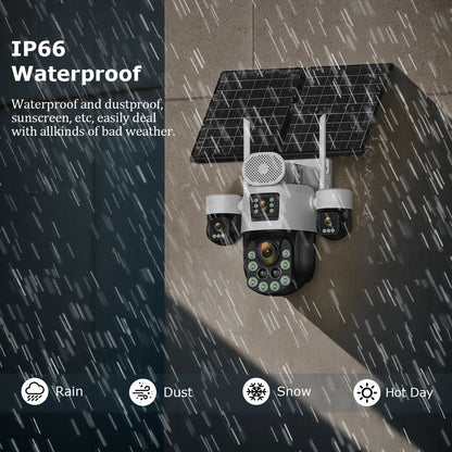20MP AOV Solar Outdoor Surveillance Camera 4G SIM 7/24 Hours Recording 60X Optical Zoom Auto Track 31200mah Security PTZ Cameras