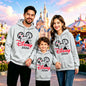 2026 Family Matching Hoodie Ears Castle Print Women Men Kids Multicolor Sweatshirt Land Trip Pullover