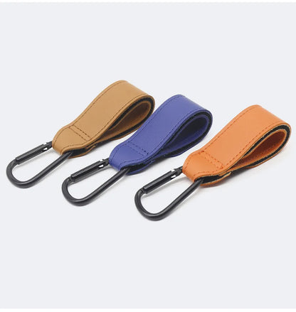 1/2pcs PU Leather Baby Bag Stroller Hook Pram Rotate 360 Degree Rotatable Cart Organizer Pram Hook Stroller Accessories