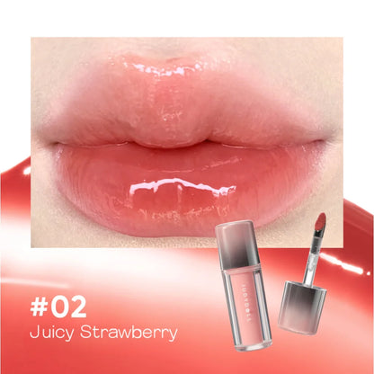 Judydoll Dual Finish Watery Lip Gloss 2.4g Nurturing Hydrating Color Fresh Makeup Cosmetics