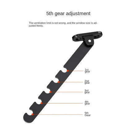 Portable Metal Window Blocking Lock Adjustable Windproof Window Limiter Blocker Multiple Gears Fixator Children Safety Lock