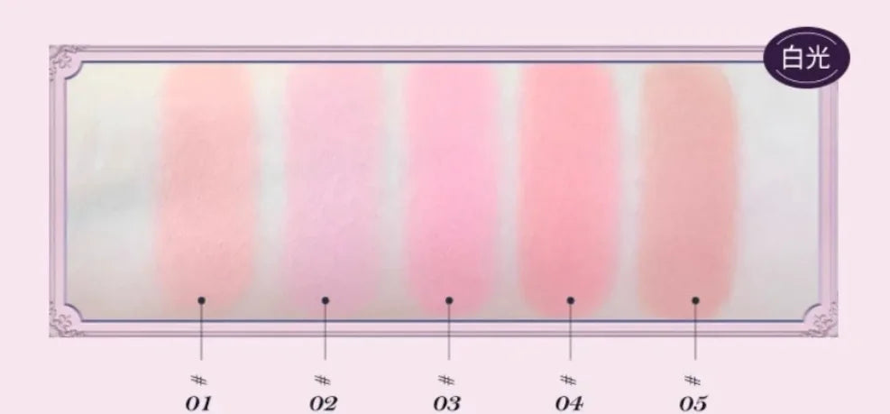 Flower Knows Strawberry Rococo Embossed Blush Fine Powder Makeup Smooth Long Lasting Blusher Waterproof Blush Maquiagem