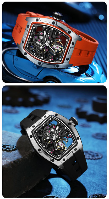 Mechanical Watch 2026 Luminous Transparent Steel Case Tourbillon Automatic Luxury Skeleton Dial Wholesale Gorman Watch