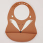 Customize Cartoon Animal Silicone Baby Bib with Name & Pattern Food-Grade Solid Feeding Bib DZ31