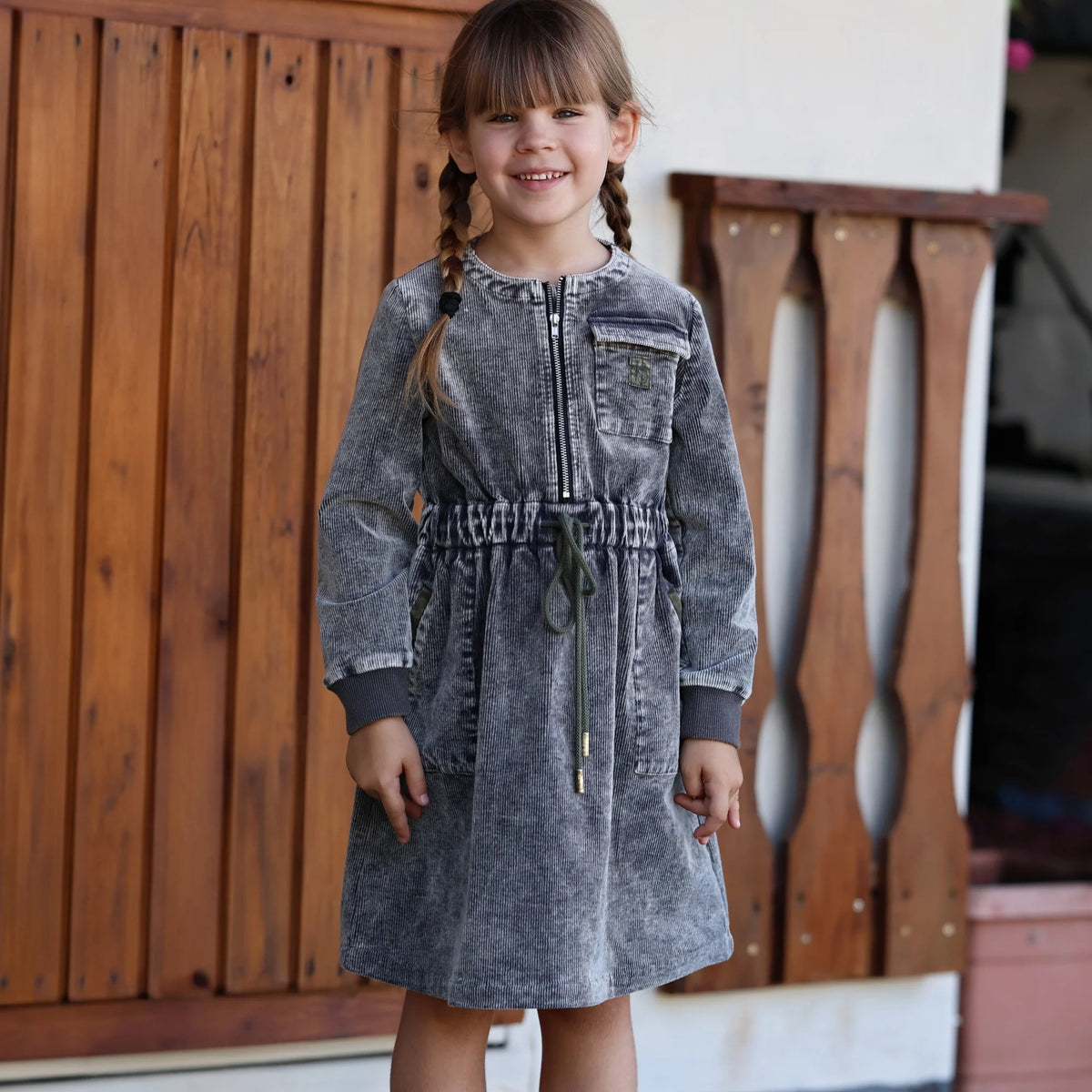 Barcali 26AW Kids Washed Corduroy Clohes Girl Set Long Sleeves Dress Toddler Set Baby Outfits Boys Sweatshirts Soft Cotton
