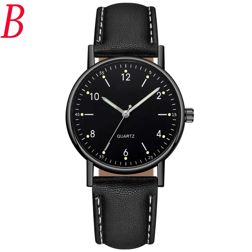 Trendy Fashion Dial Watch Hot Selling Luminous Women Watch Navy Leather Strap Precise Timekeeping Stylish Modern Wristwatch