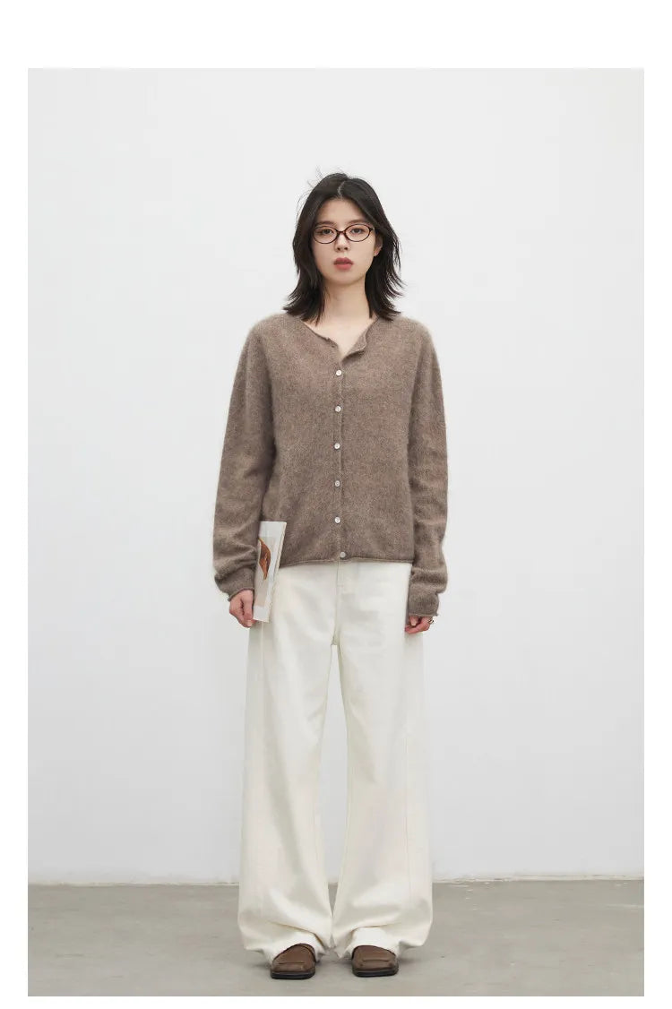 CHIC VEN New Women Knitted Cardigan Solid Long Sleeved Single-breasted Loose Casual Oversize Female Sweater Autumn Winter 2026