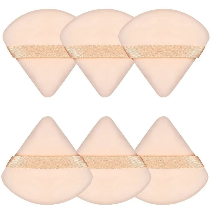10PCS Triangle Finger Makeup Puff Soft Sponge Blender Wet Dry Powder Puff Reusable Portable Daily Face Cosmetic Beauty Tools