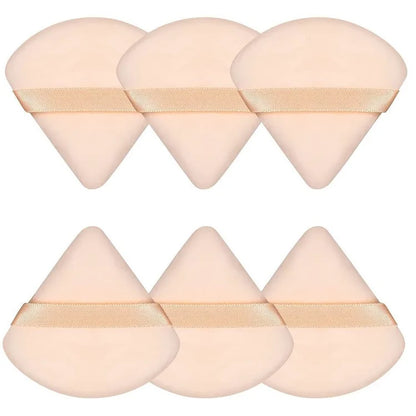 10PCS Triangle Finger Makeup Puff Soft Sponge Blender Wet Dry Powder Puff Reusable Portable Daily Face Cosmetic Beauty Tools