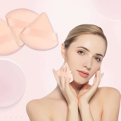 10PCS Triangle Finger Makeup Puff Soft Sponge Blender Wet Dry Powder Puff Reusable Portable Daily Face Cosmetic Beauty Tools
