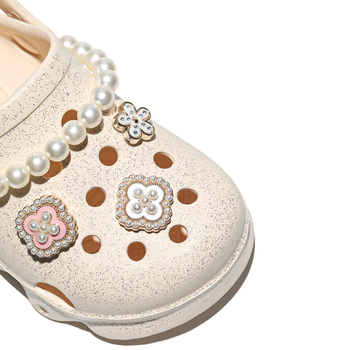 Kids' Glitter Clog, Lightweight EVA Garden Shoes, Waterproof Non-Slip Sandals, Comfortable Slip-On Shoes for Indoor Outdoor 1214
