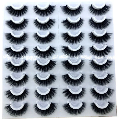 16 Pairs 3D Mink Lashes Natural False Eyelashes Dramatic Volume Fake Lashes Makeup Eyelash Extension Silk Eyelashes
