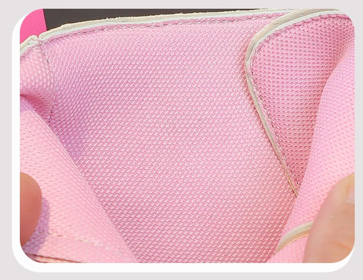 Girls Boots Kids Fashion Rubber Boots Cool Girl Autumn and Winter Cotton Soft Sole Pink with Love Side Zip Princess Round-toe PU