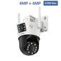 ZOSI C298 8MP/4MP Dual-Lens Wired WiFi PTZ Security Camera Outdoor Wide Angle 8X Hybrid Zoom AI Detection 360 Surveillane Camera
