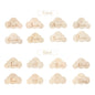 Spanish Alphabet Baby  Wooden Milestone Number Month Memorial Cards Items Cute Cloud Shape Newborn Photography Accessories Props